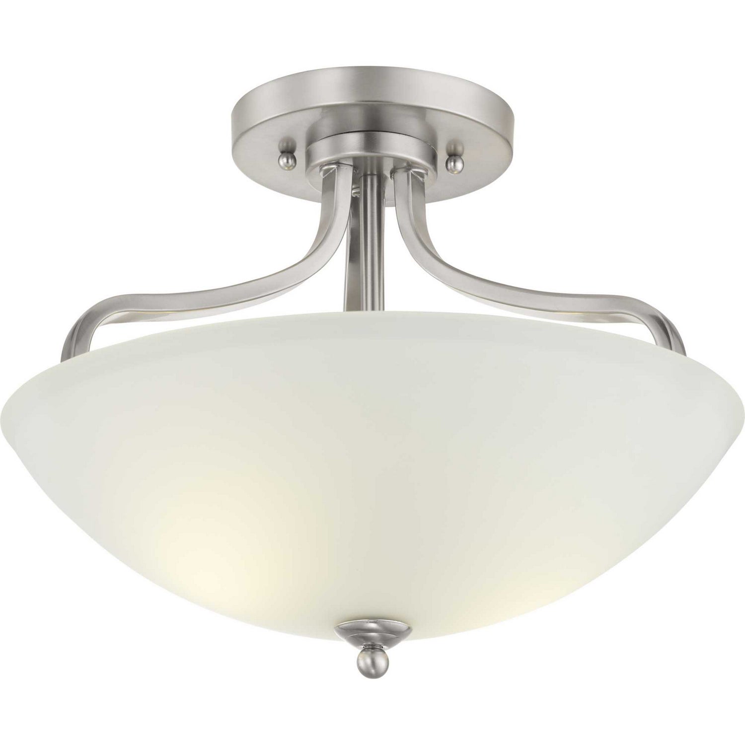 Progress Lighting - P350136-009 - Three Light Semi-Flush Mount - Laird - Brushed Nickel