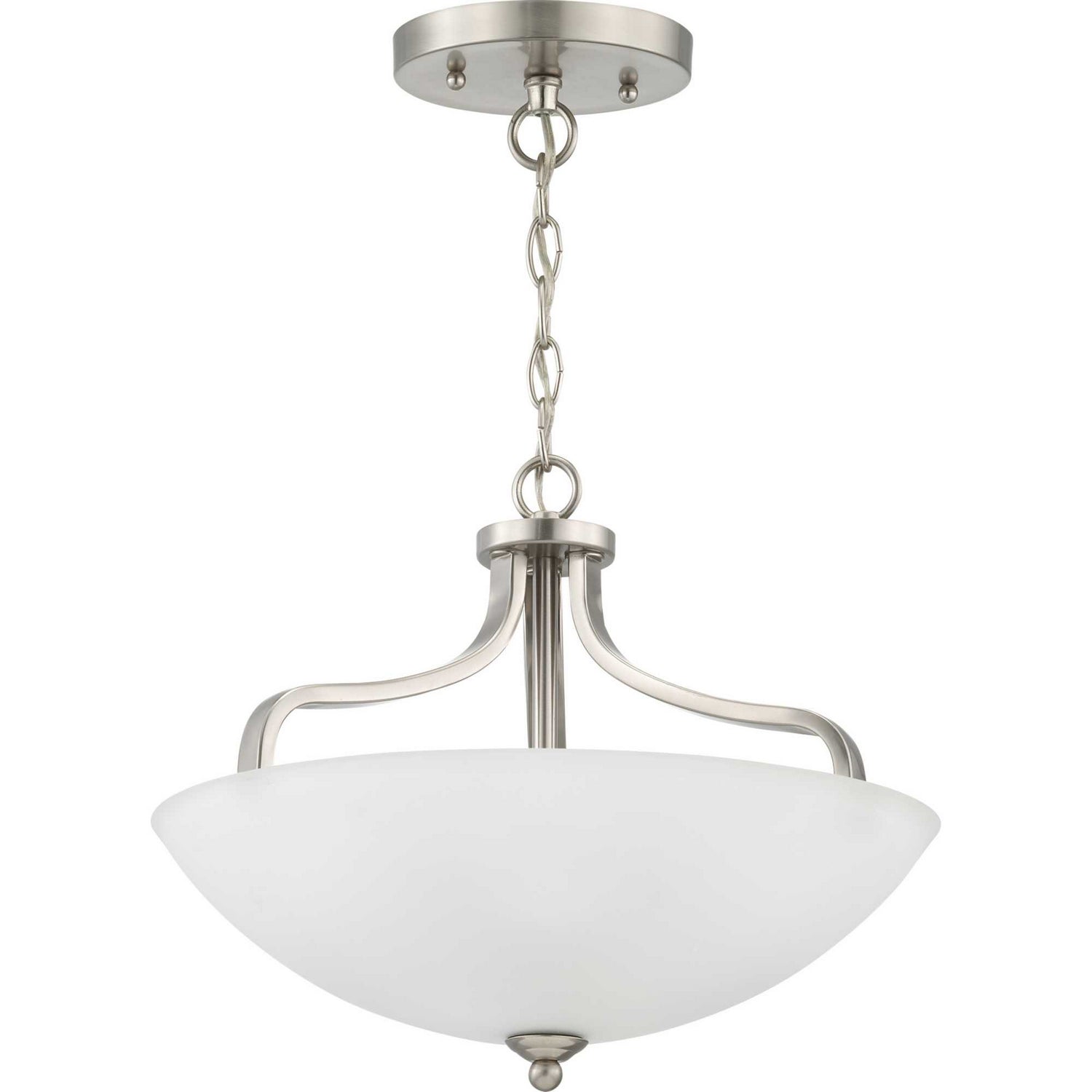 Progress Lighting - P350136-009 - Three Light Semi-Flush Mount - Laird - Brushed Nickel