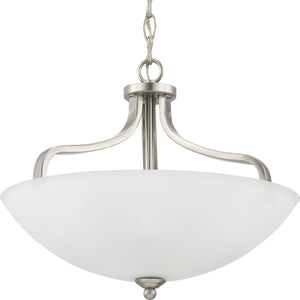 Progress Lighting - P350136-009 - Three Light Semi-Flush Mount - Laird - Brushed Nickel