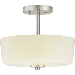 Progress Lighting - P350137-009 - Two Light Semi-Flush Convertible - Tobin - Brushed Nickel