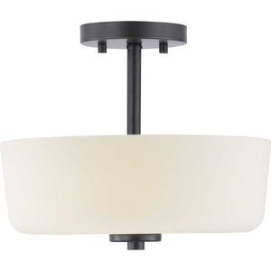 Progress Lighting - P350137-031 - Two Light Semi-Flush Convertible - Tobin - Black