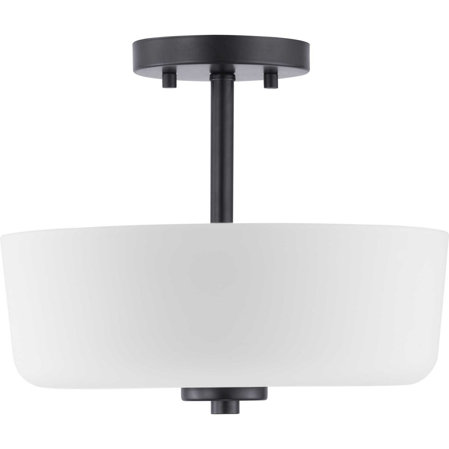 Progress Lighting - P350137-031 - Two Light Semi-Flush Convertible - Tobin - Black