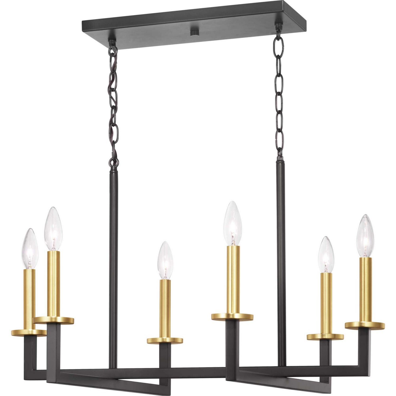 Progress Lighting - P400113-143 - Six Light Chandelier - Blakely - Graphite