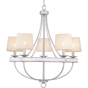 Progress Lighting - P400158-141 - Five Light Chandelier - Gulliver - Galvanized Finish