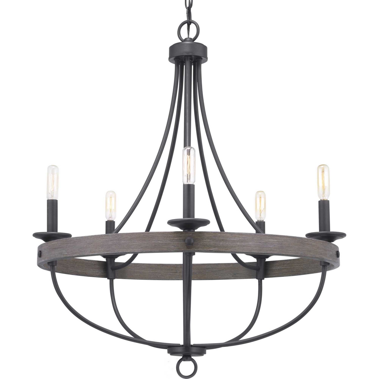 Progress Lighting - P400158-143 - Five Light Chandelier - Gulliver - Graphite