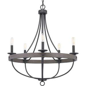 Progress Lighting - P400158-143 - Five Light Chandelier - Gulliver - Graphite