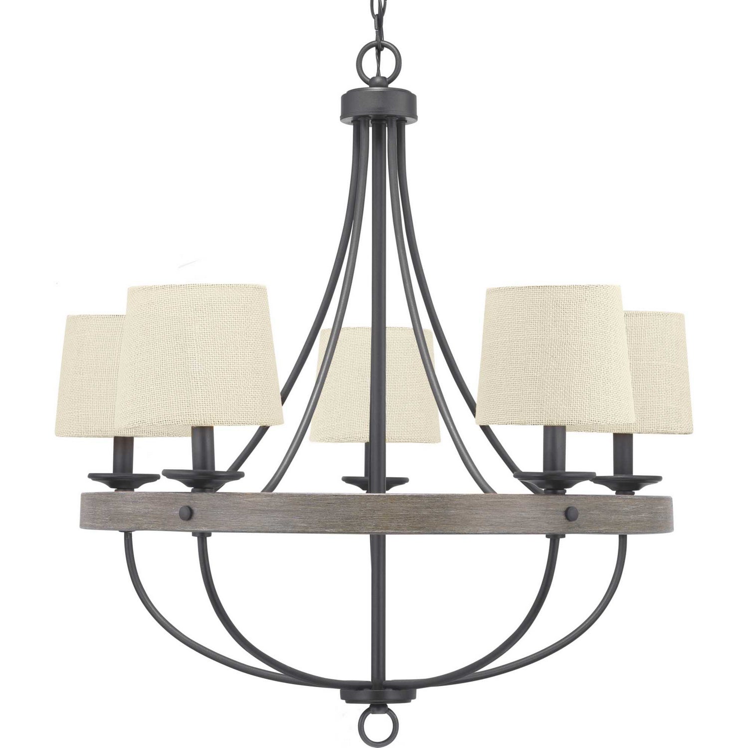 Progress Lighting - P400158-143 - Five Light Chandelier - Gulliver - Graphite