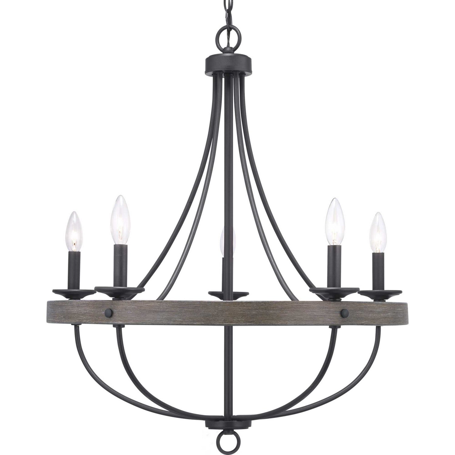 Progress Lighting - P400158-143 - Five Light Chandelier - Gulliver - Graphite