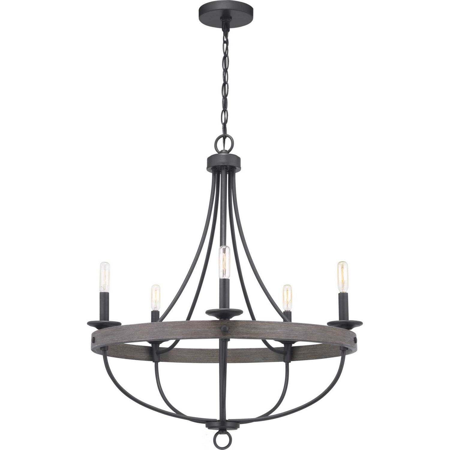 Progress Lighting - P400158-143 - Five Light Chandelier - Gulliver - Graphite