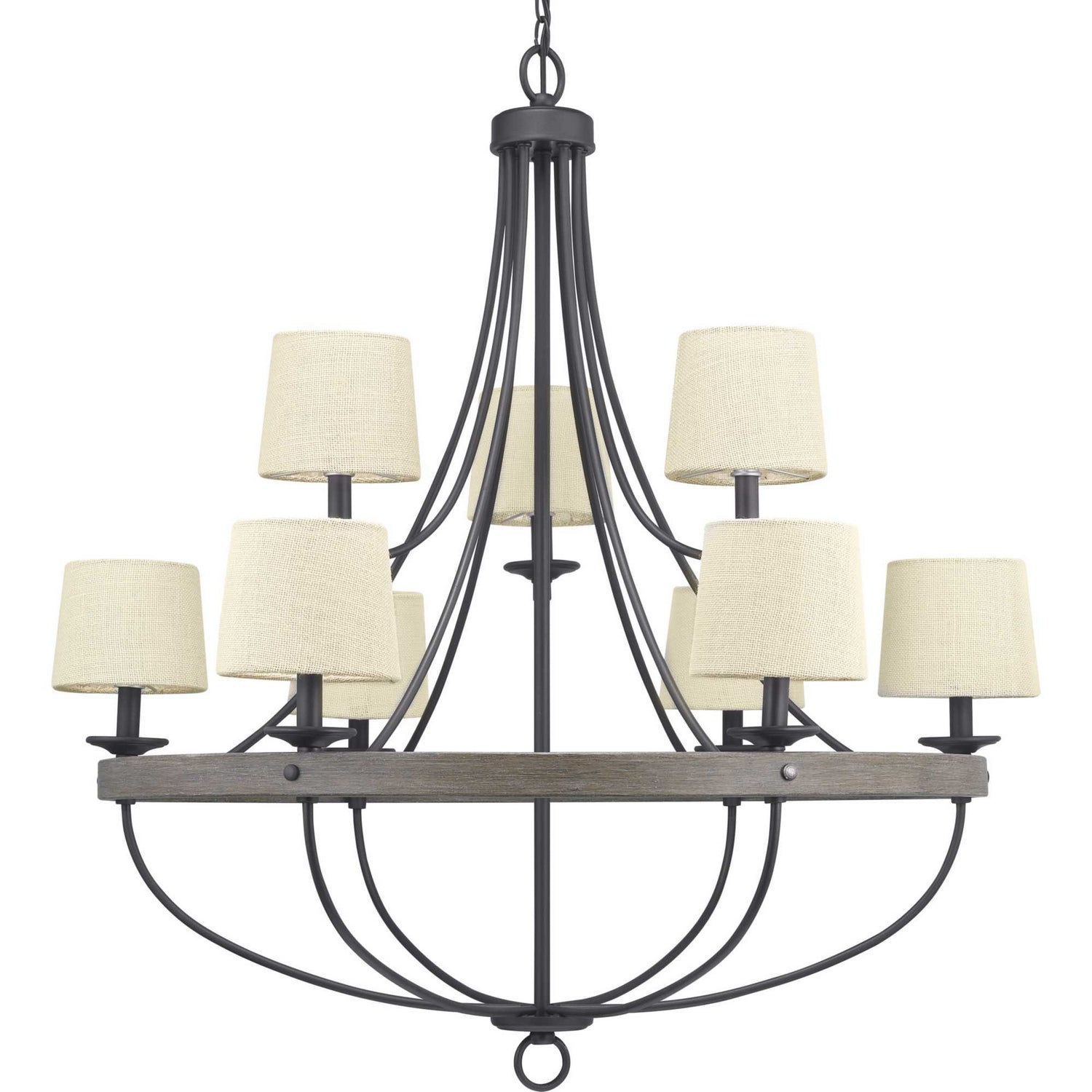 Progress Lighting - P400159-143 - Nine Light Chandelier - Gulliver - Graphite