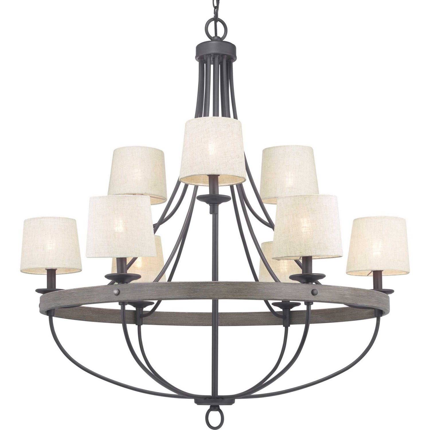 Progress Lighting - P400159-143 - Nine Light Chandelier - Gulliver - Graphite