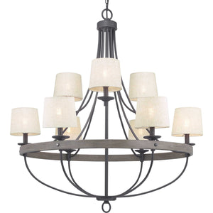 Progress Lighting - P400159-143 - Nine Light Chandelier - Gulliver - Graphite