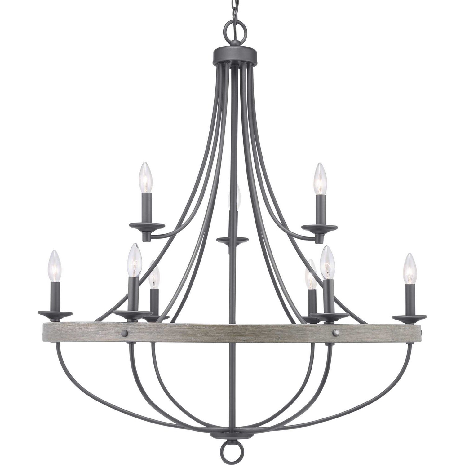 Progress Lighting - P400159-143 - Nine Light Chandelier - Gulliver - Graphite