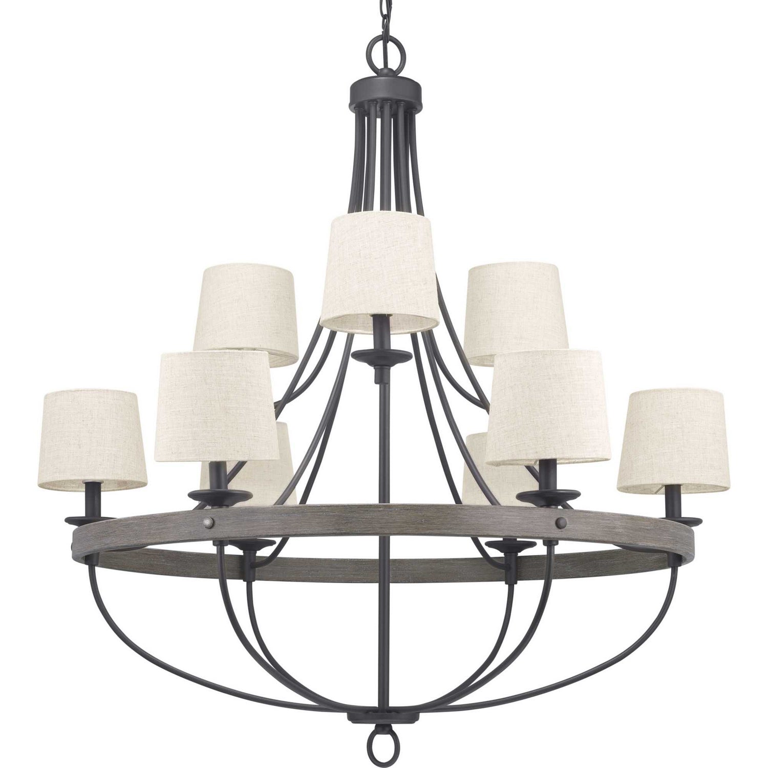 Progress Lighting - P400159-143 - Nine Light Chandelier - Gulliver - Graphite