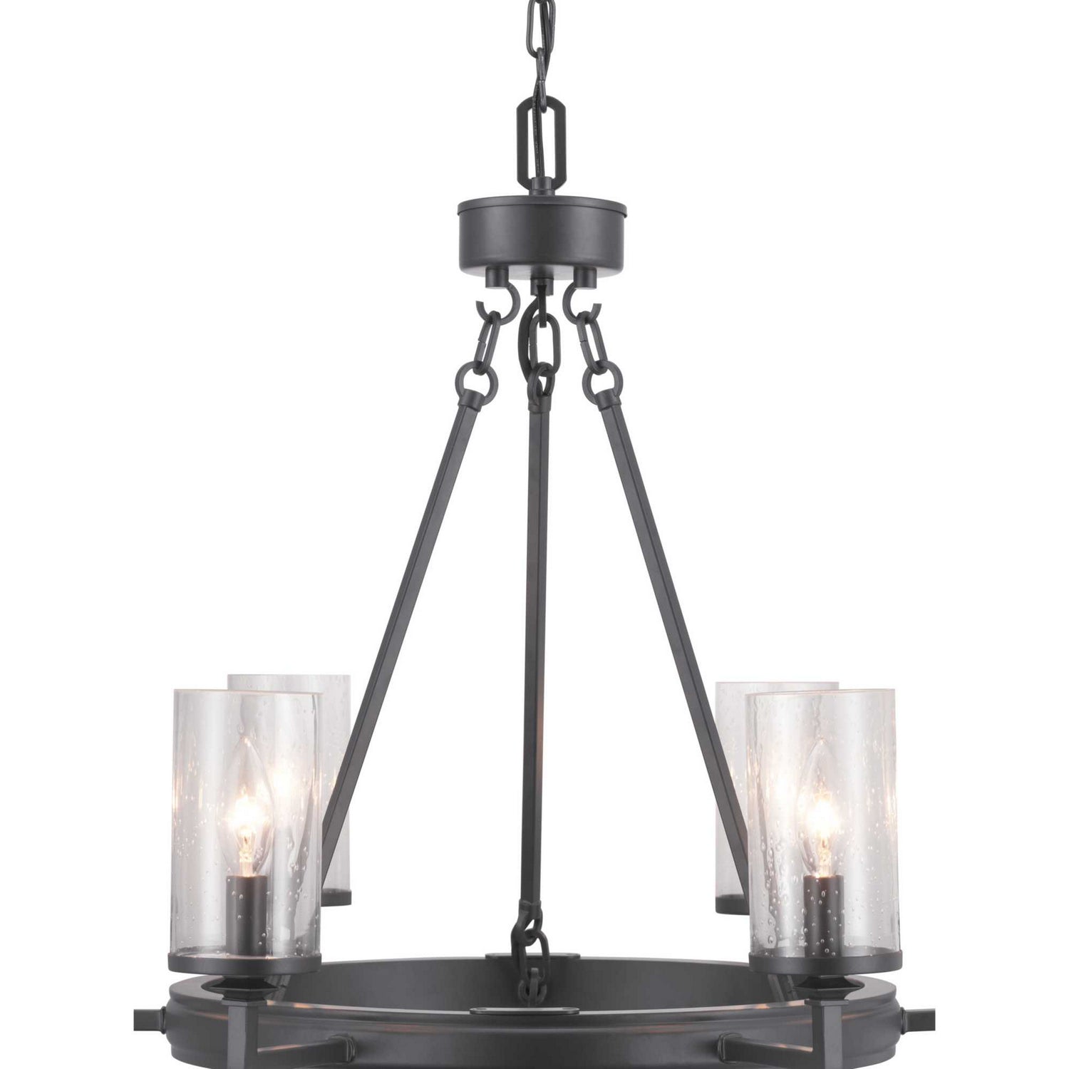 Progress Lighting - P400164-143 - Six Light Chandelier - Gresham - Graphite