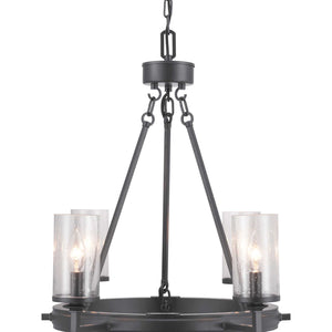 Progress Lighting - P400164-143 - Six Light Chandelier - Gresham - Graphite