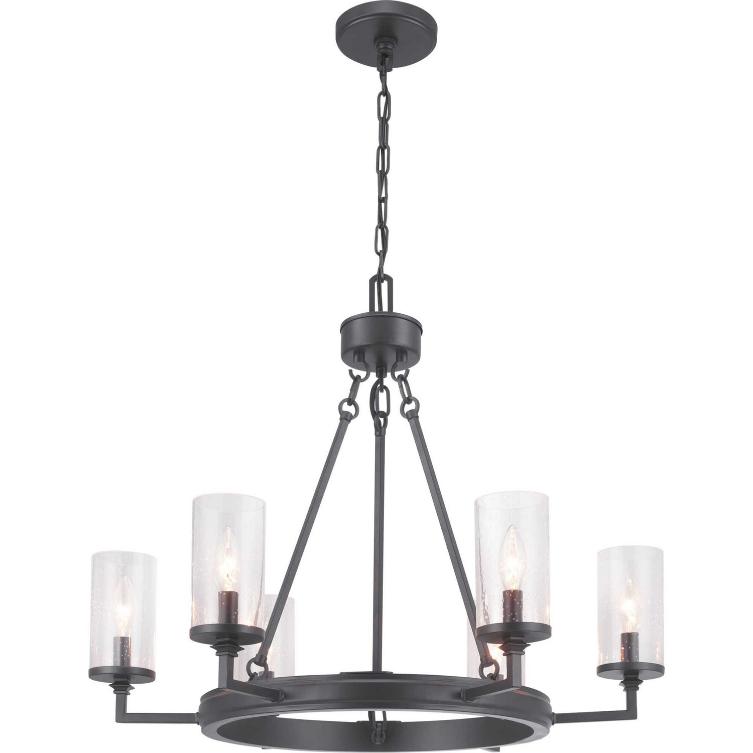 Progress Lighting - P400164-143 - Six Light Chandelier - Gresham - Graphite