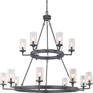 Progress Lighting - P400166-143 - 15 Light Chandelier - Gresham - Graphite