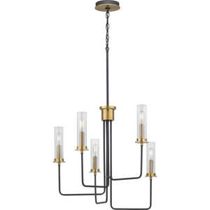 Progress Lighting - P400167-143 - Five Light Chandelier - Rainey - Graphite