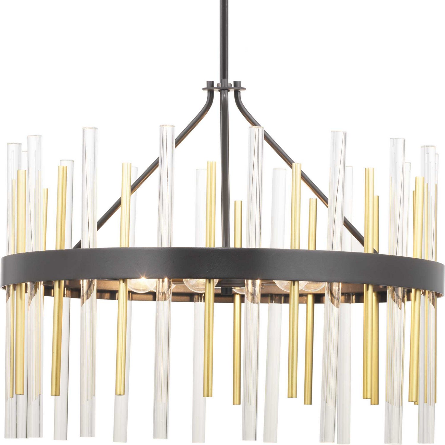 Progress Lighting - P400176-031 - Six Light Chandelier - Orrizo - Black