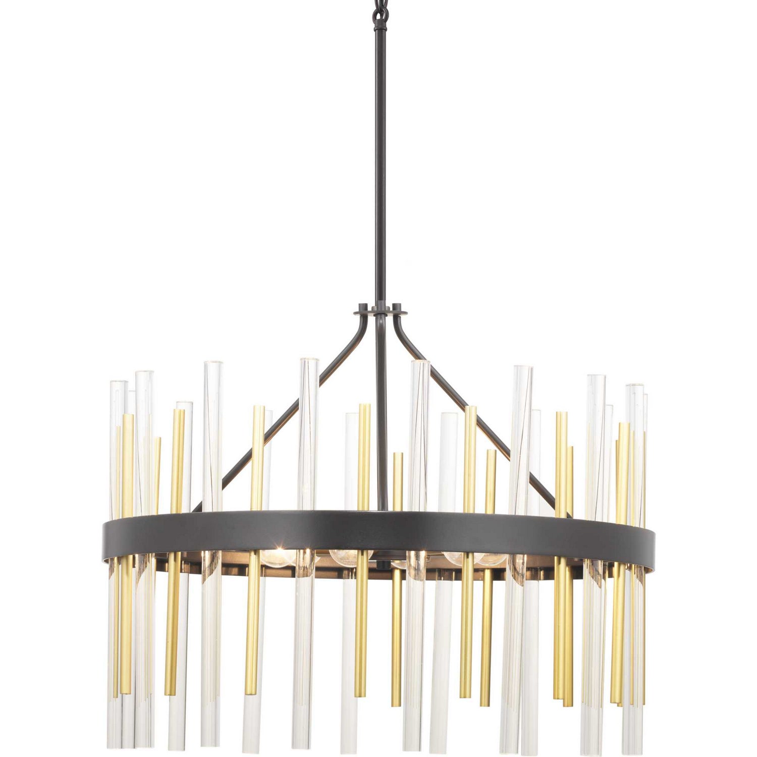 Progress Lighting - P400176-031 - Six Light Chandelier - Orrizo - Black