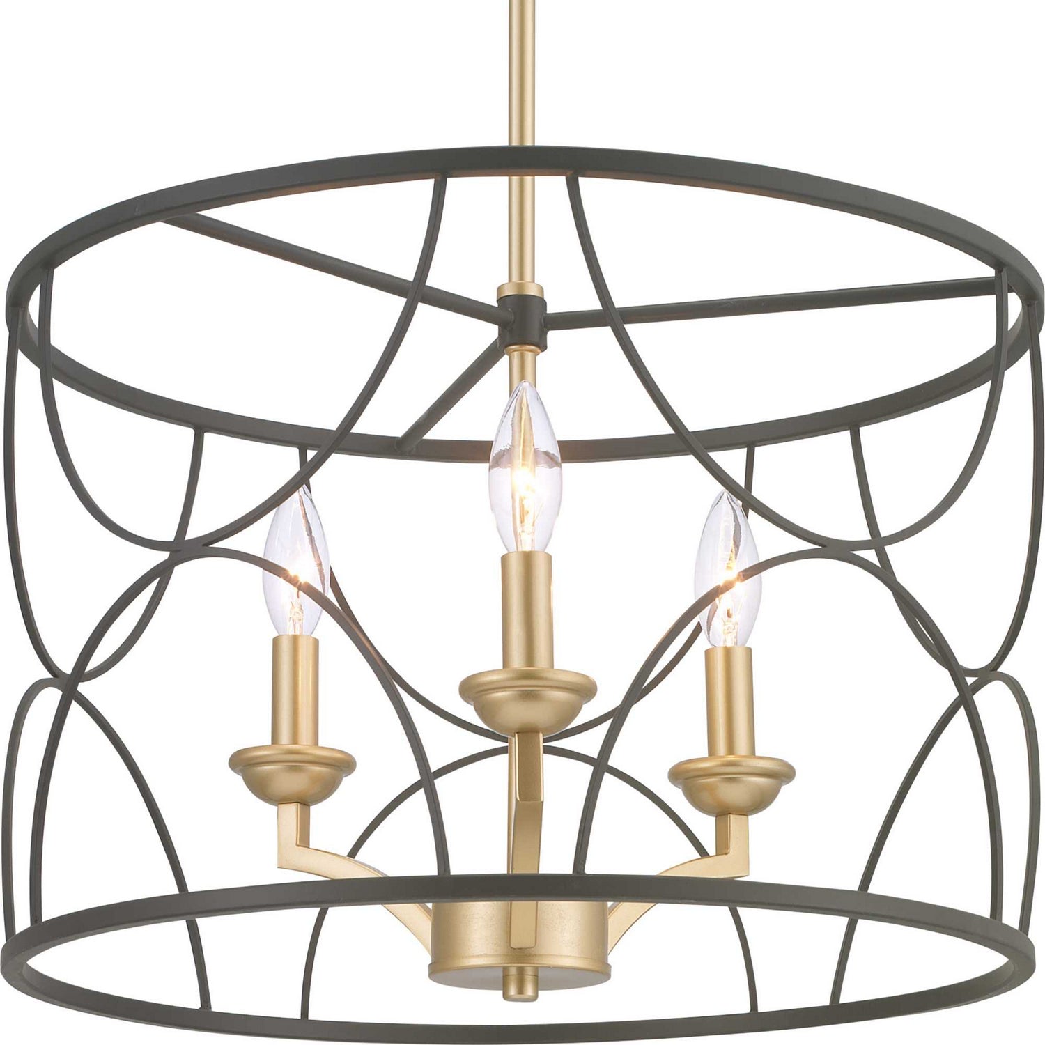 Progress Lighting - P400177-031 - Three Light Chandelier - Landree - Black