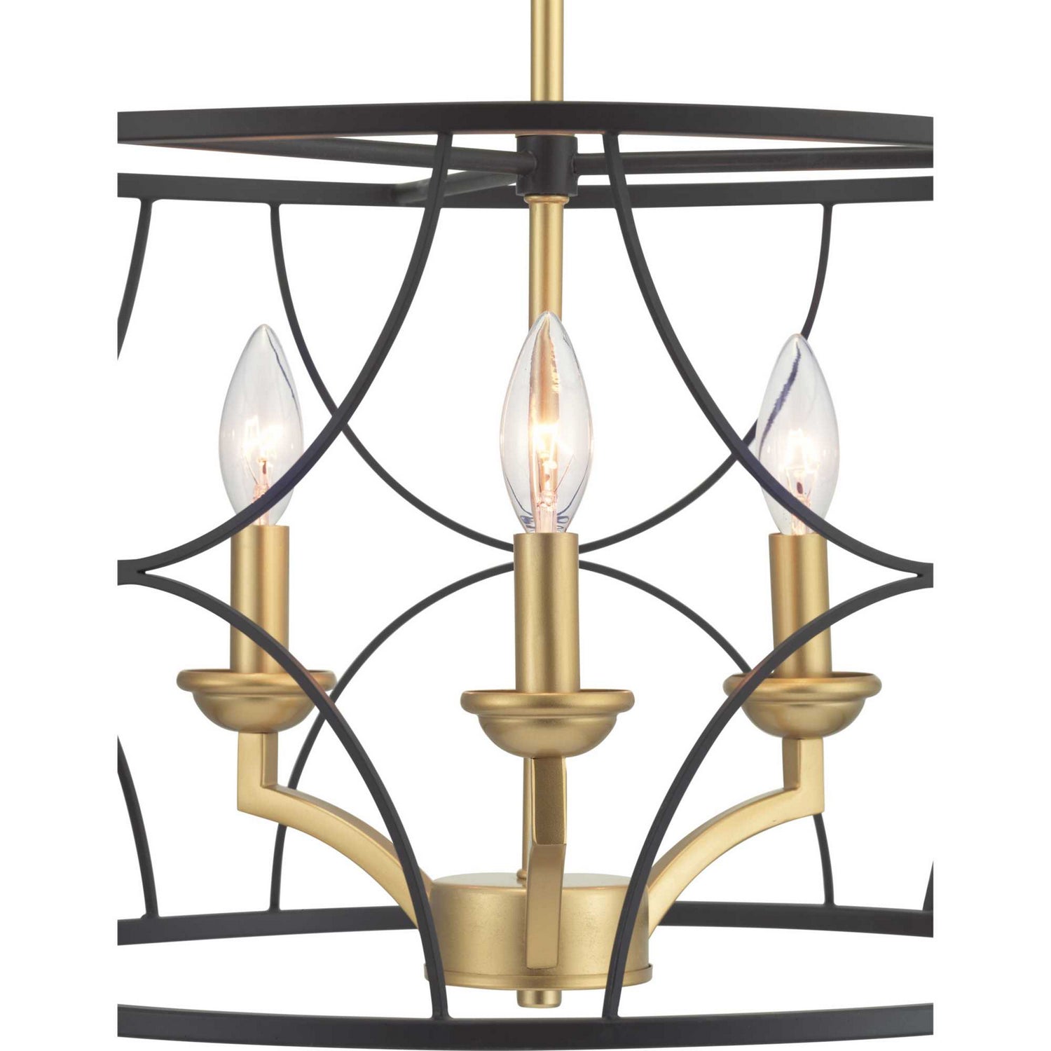 Progress Lighting - P400177-031 - Three Light Chandelier - Landree - Black