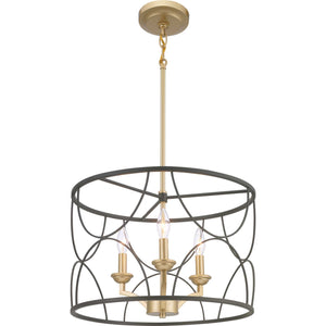 Progress Lighting - P400177-031 - Three Light Chandelier - Landree - Black