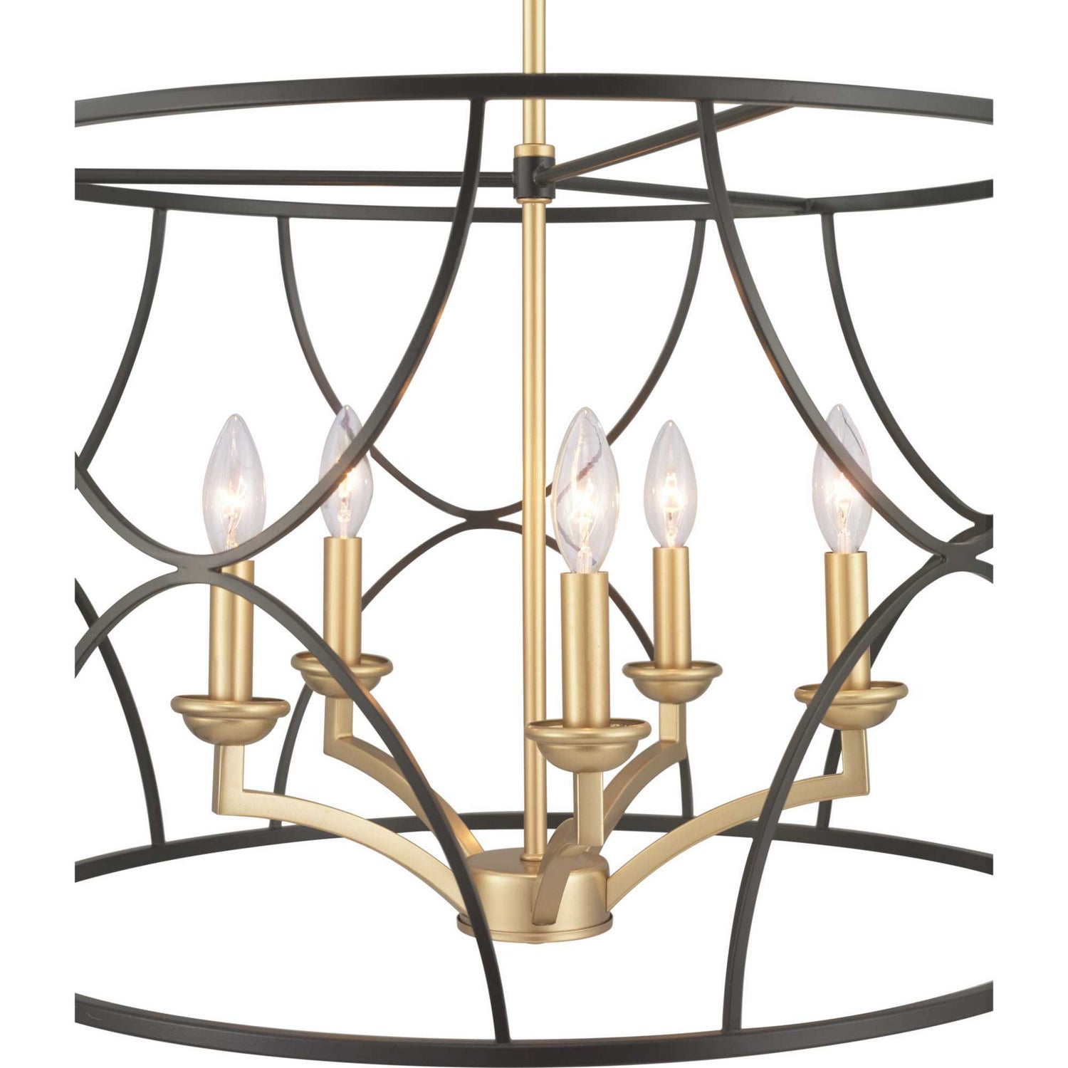 Progress Lighting - P400178-031 - Five Light Chandelier - Landree - Black