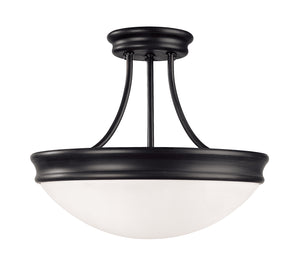 Capital Lighting - 2037MB - Three Light Semi Flush Mount - Hansen - Matte Black