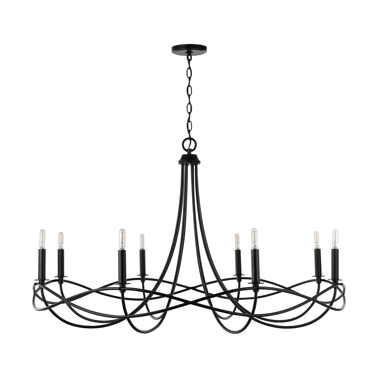 Capital Lighting - 431681MB - Eight Light Chandelier - Sonnet - Matte Black