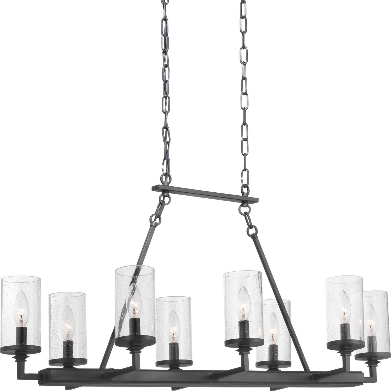 Progress Lighting - P400180-143 - Eight Light Chandelier - Gresham - Graphite