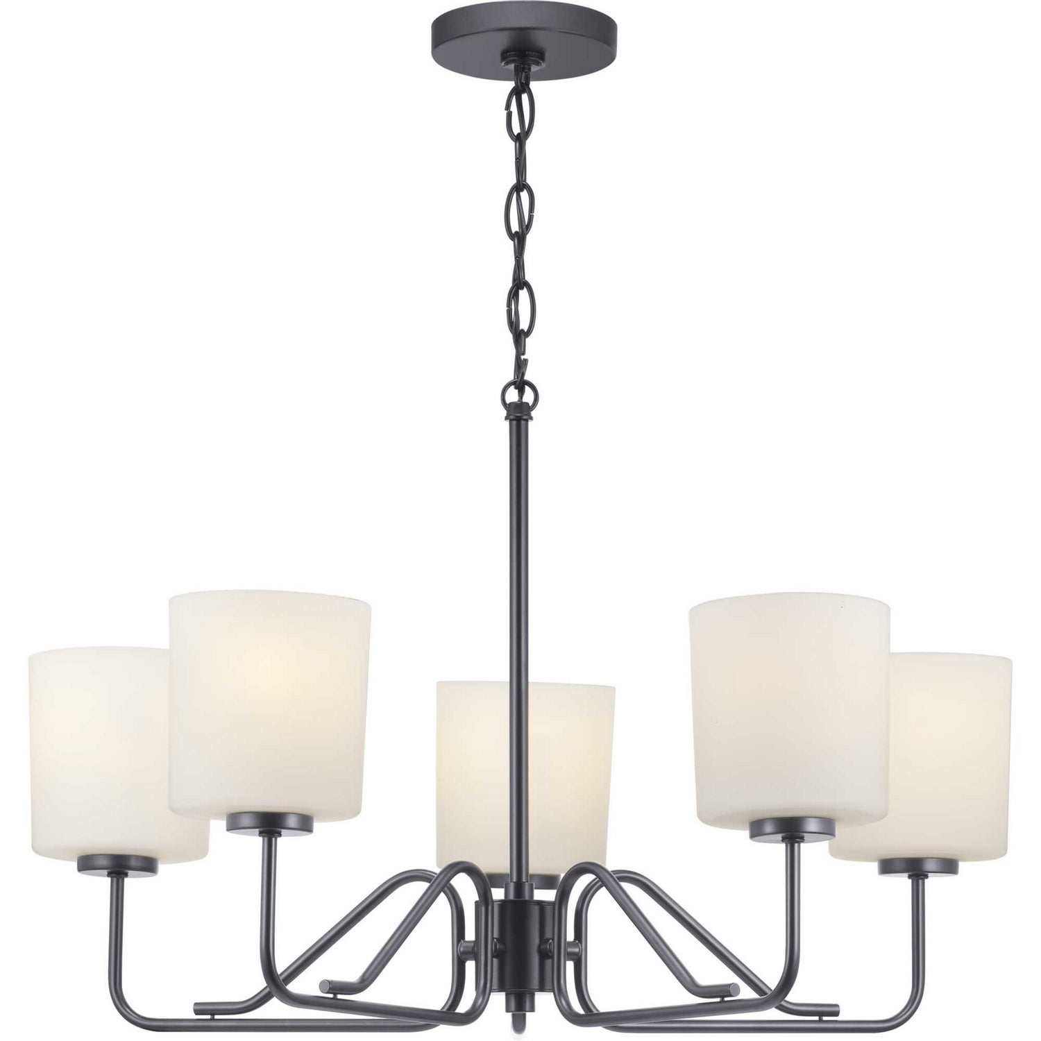 Progress Lighting - P400182-031 - Five Light Chandelier - Tobin - Matte Black