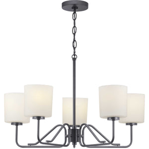 Progress Lighting - P400182-031 - Five Light Chandelier - Tobin - Matte Black