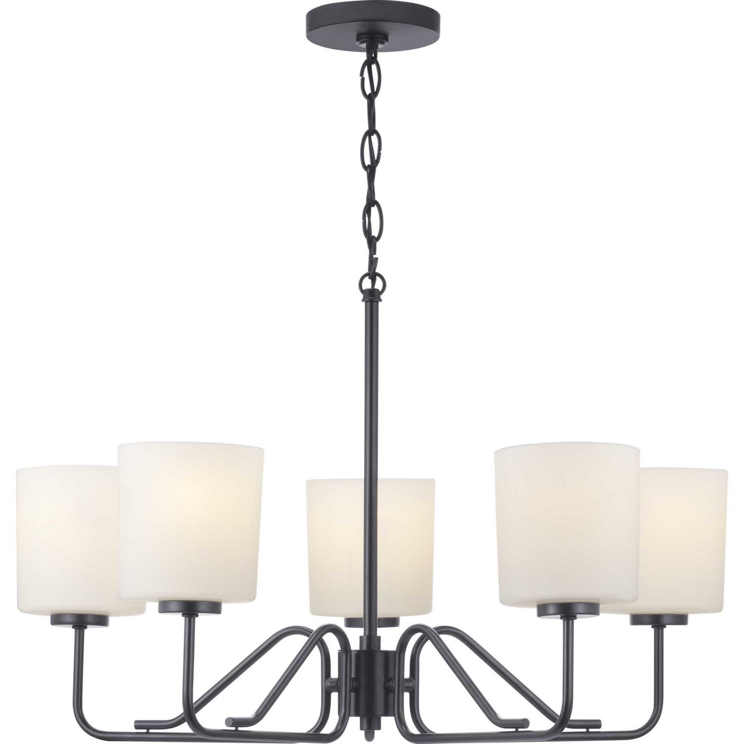 Progress Lighting - P400182-031 - Five Light Chandelier - Tobin - Matte Black