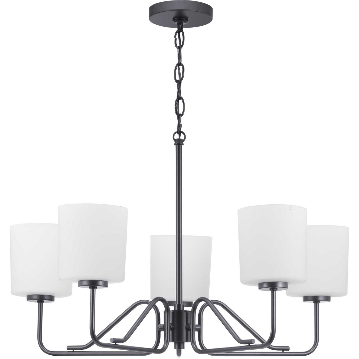 Progress Lighting - P400182-031 - Five Light Chandelier - Tobin - Matte Black