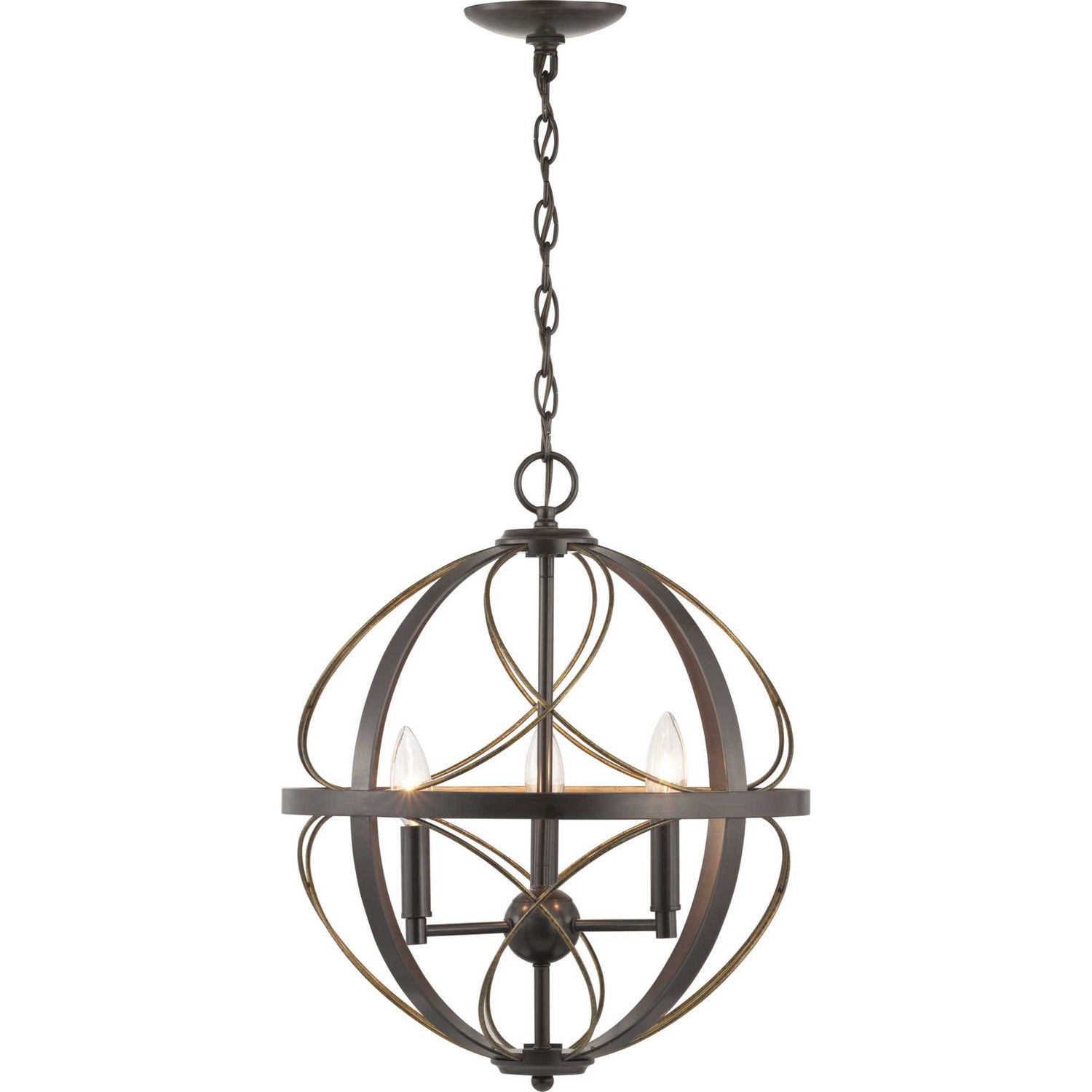 Progress Lighting - P500068-020 - Three Light Pendant - Brandywine - Antique Bronze