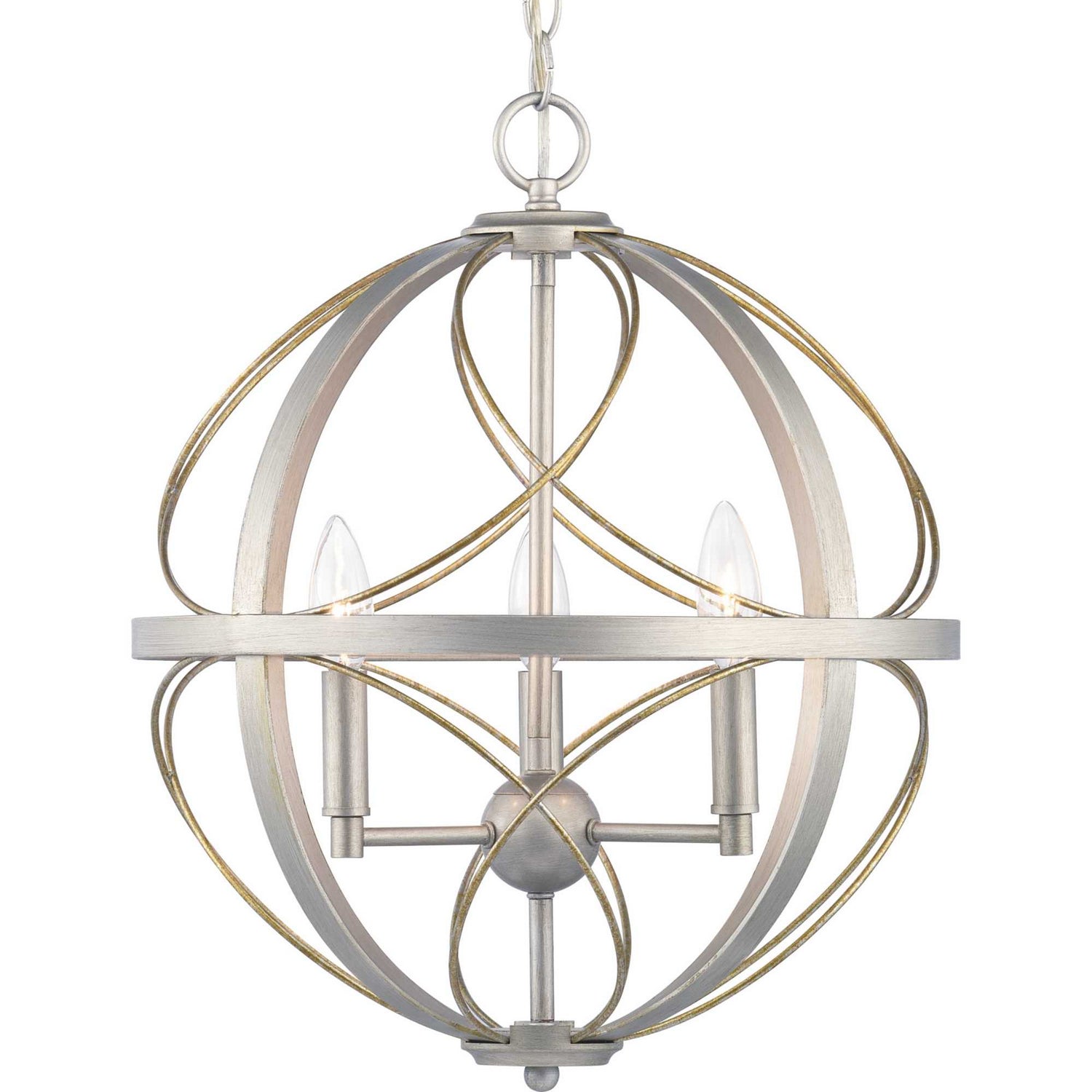 Progress Lighting - P500068-134 - Three Light Pendant - Brandywine - Silver Ridge