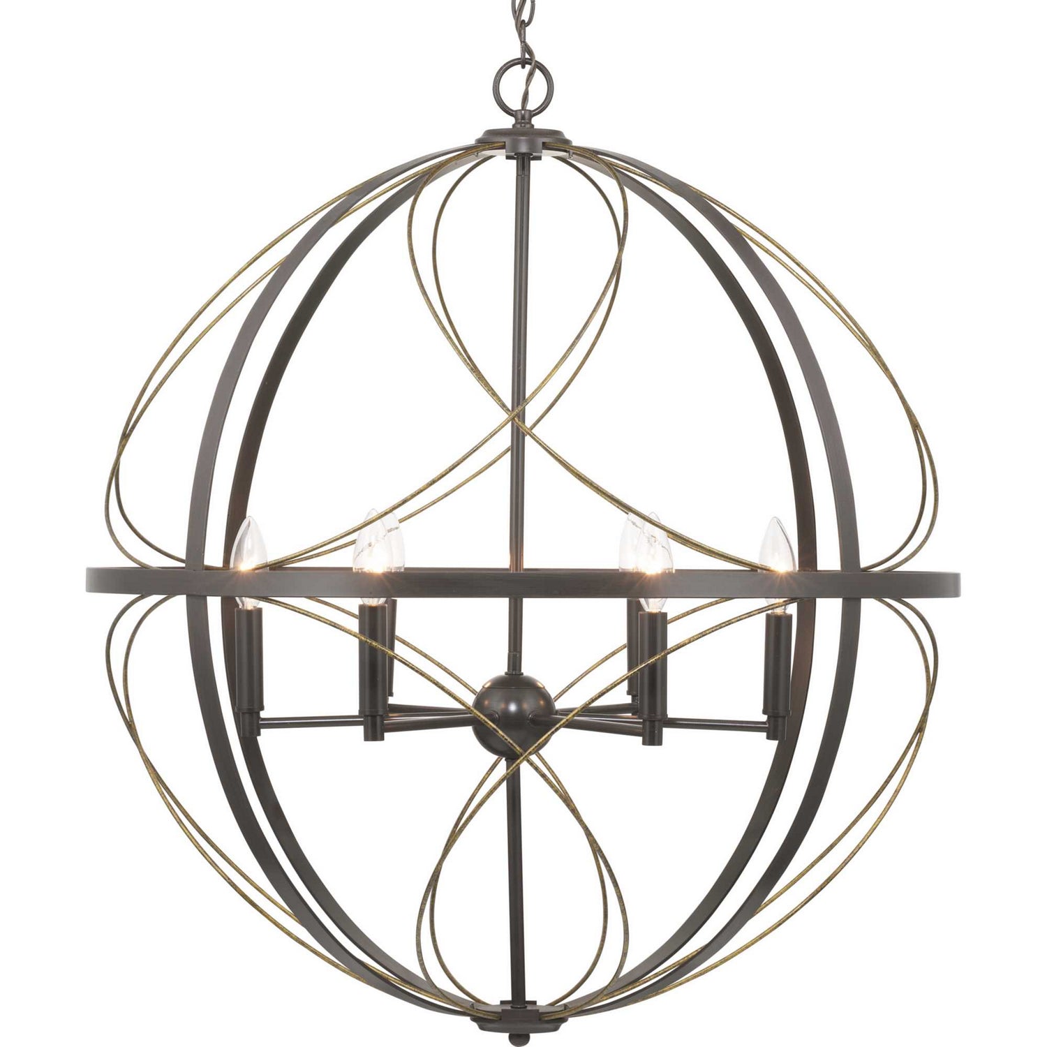 Progress Lighting - P500069-020 - Six Light Pendant - Brandywine - Antique Bronze