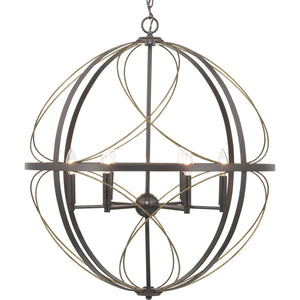 Progress Lighting - P500069-020 - Six Light Pendant - Brandywine - Antique Bronze