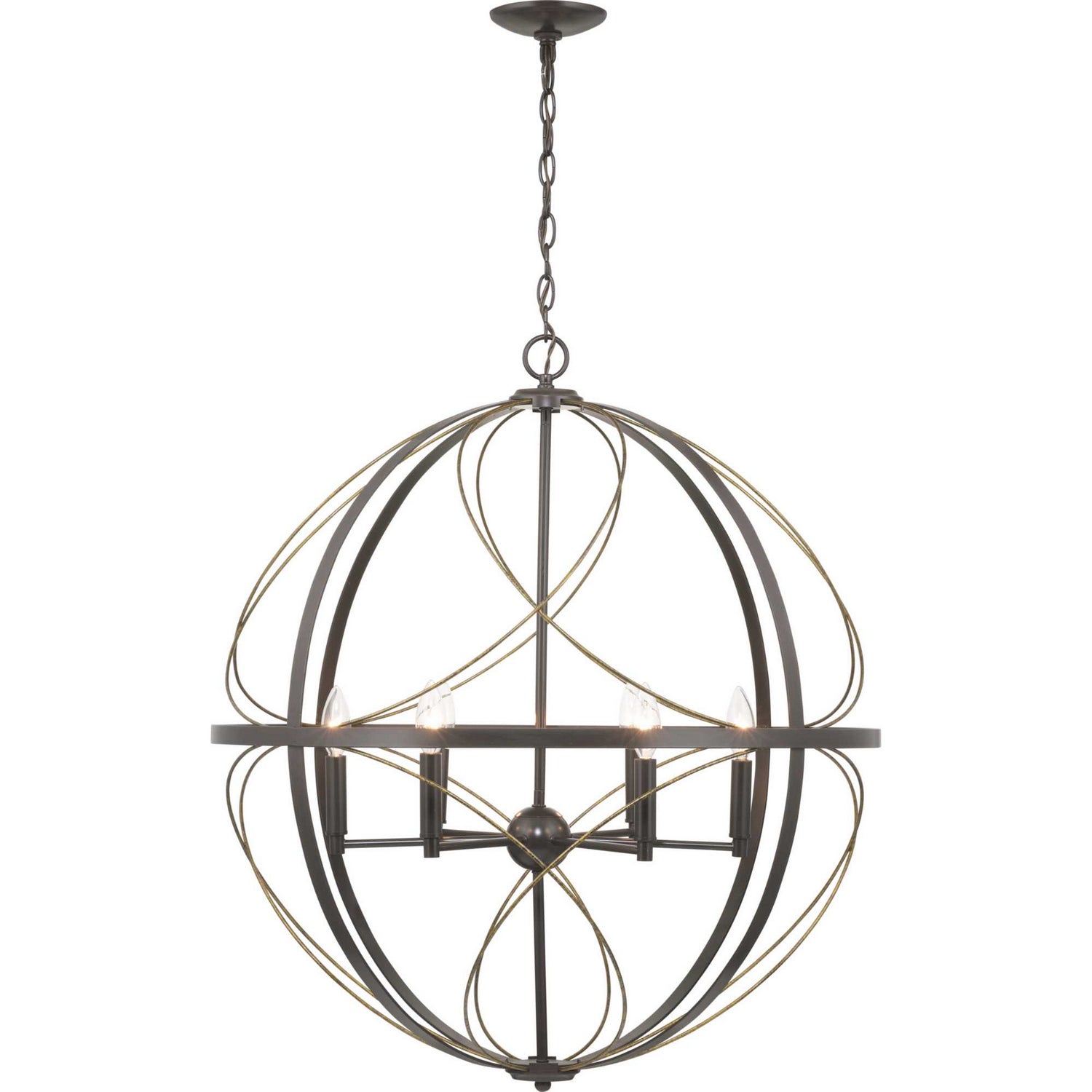 Progress Lighting - P500069-020 - Six Light Pendant - Brandywine - Antique Bronze