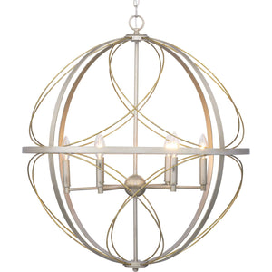 Progress Lighting - P500069-134 - Six Light Pendant - Brandywine - Silver Ridge