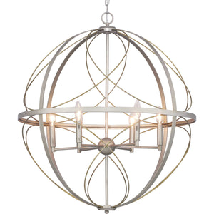 Progress Lighting - P500069-134 - Six Light Pendant - Brandywine - Silver Ridge