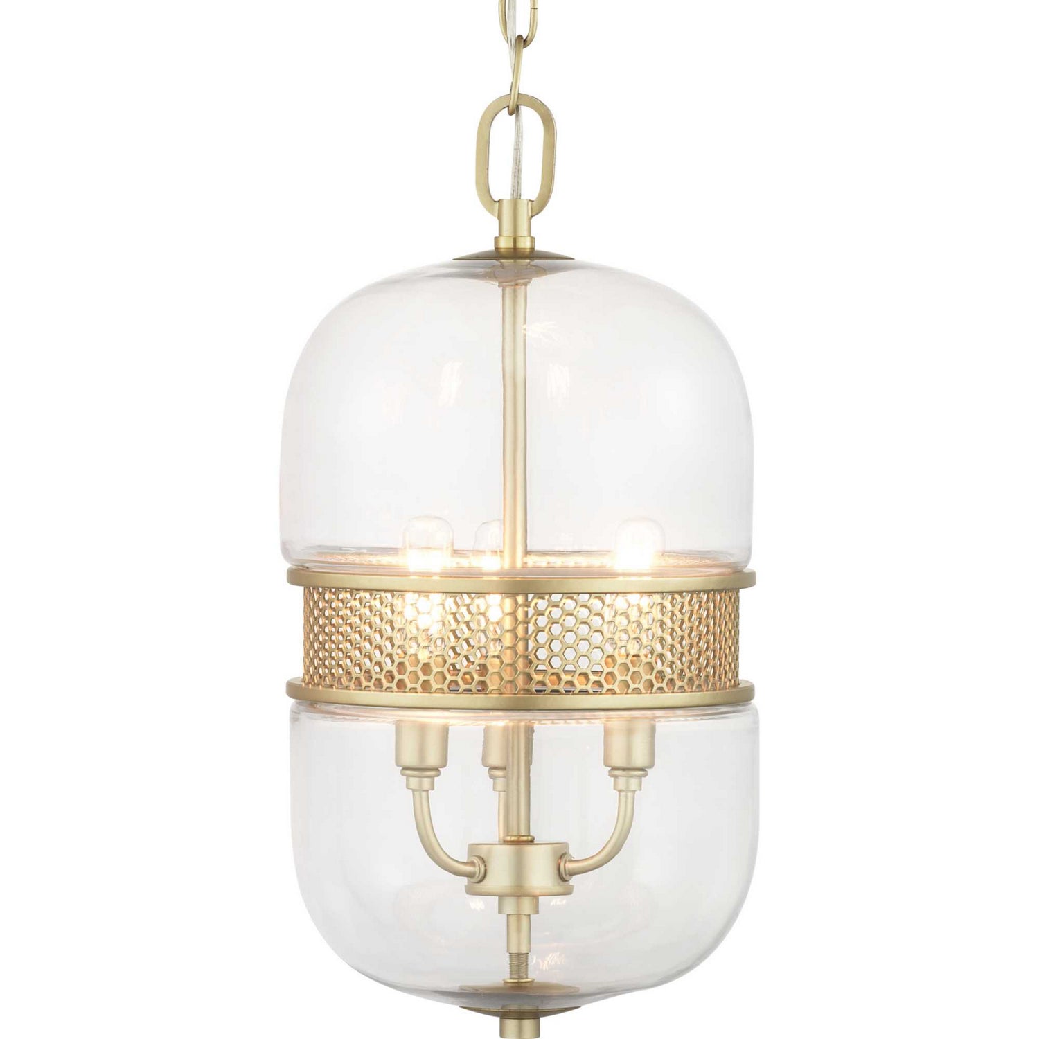 Progress Lighting - P500156-078 - Three Light Pendant - Cayce - Vintage Gold