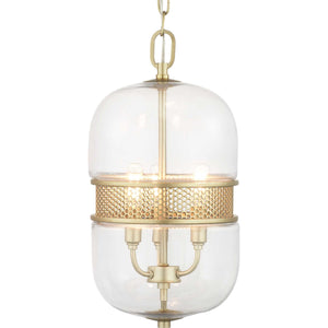 Progress Lighting - P500156-078 - Three Light Pendant - Cayce - Vintage Gold