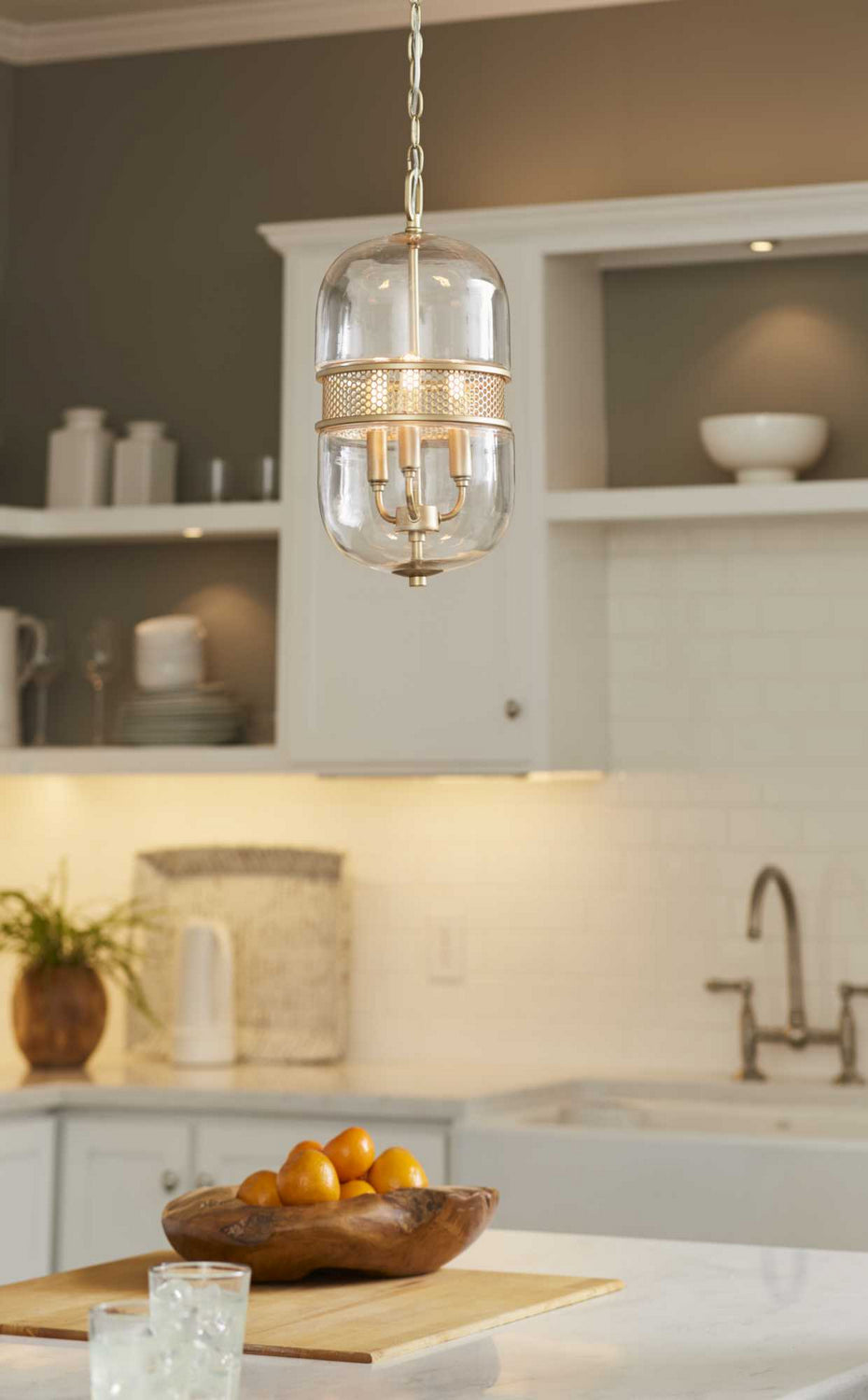 Progress Lighting - P500156-078 - Three Light Pendant - Cayce - Vintage Gold