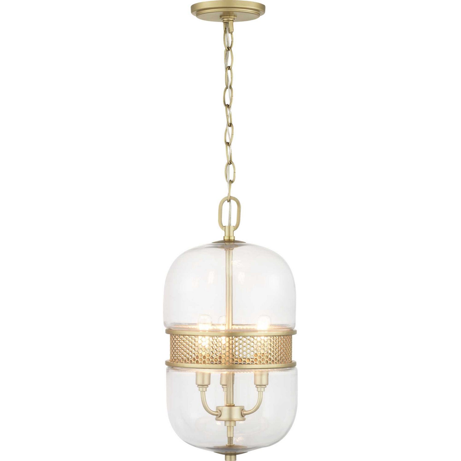 Progress Lighting - P500156-078 - Three Light Pendant - Cayce - Vintage Gold