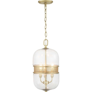 Progress Lighting - P500156-078 - Three Light Pendant - Cayce - Vintage Gold