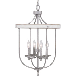 Progress Lighting - P500157-141 - Four Light Foyer Pendant - Gulliver - Galvanized Finish