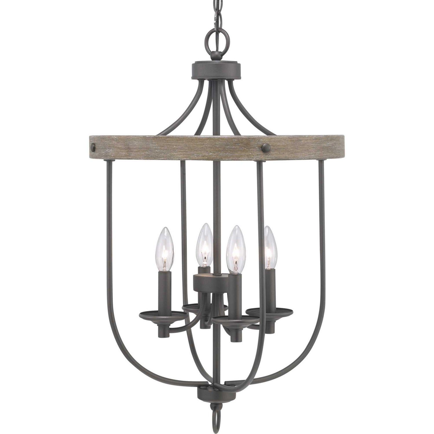 Progress Lighting - P500157-143 - Four Light Foyer Pendant - Gulliver - Graphite